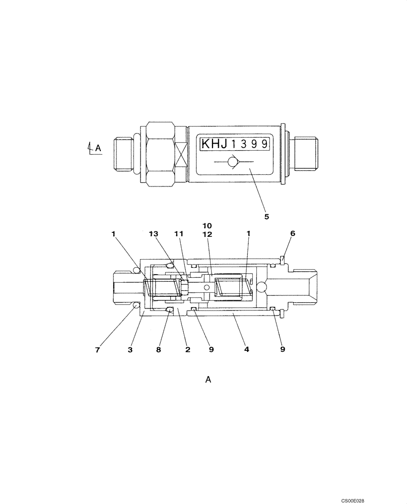 Схема запчастей Case CX240BLR - (08-075) - VALVE, CUSHION - PILOT CONTROL LINES (08) - HYDRAULICS