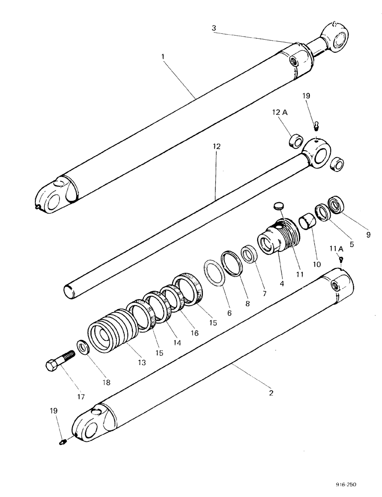 Схема запчастей Case 580F - (149A) - LOADER LIFT CYLINDER, STARTING WITH NO 3.702.040, DC AND 3.733.220, TC (35) - HYDRAULIC SYSTEMS
