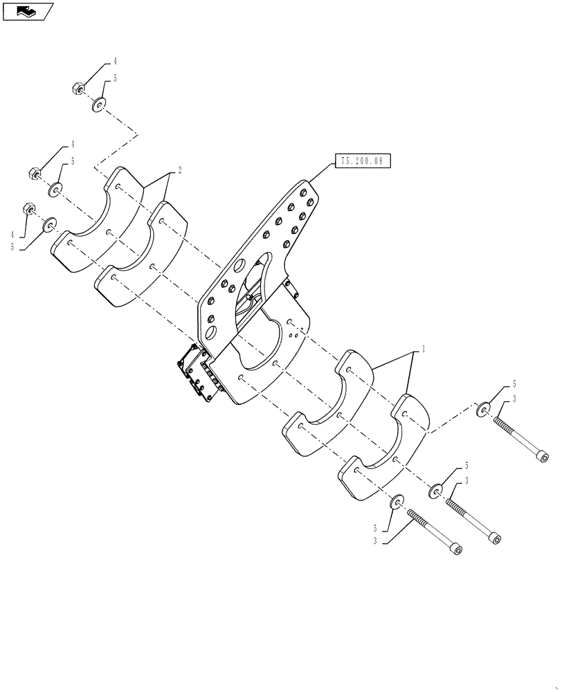 Схема запчастей Case DV207 - (88.100.05) - HIGH-FREQUENCY VIBRATION WEIGHTS (88) - ACCESSORIES