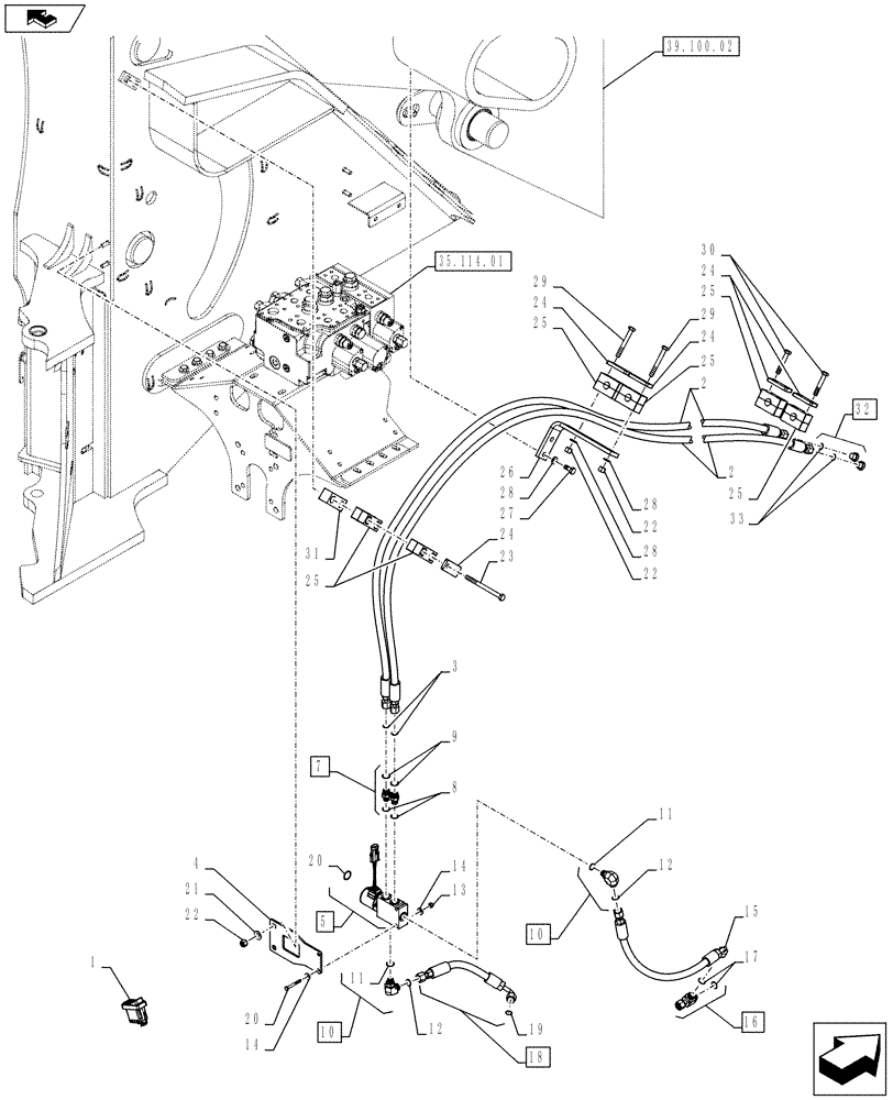 Схема запчастей Case 921F - (35.200.01) - VALVE, COUPLER SOLENOID Z-BAR, XR/LR BAR (35) - HYDRAULIC SYSTEMS