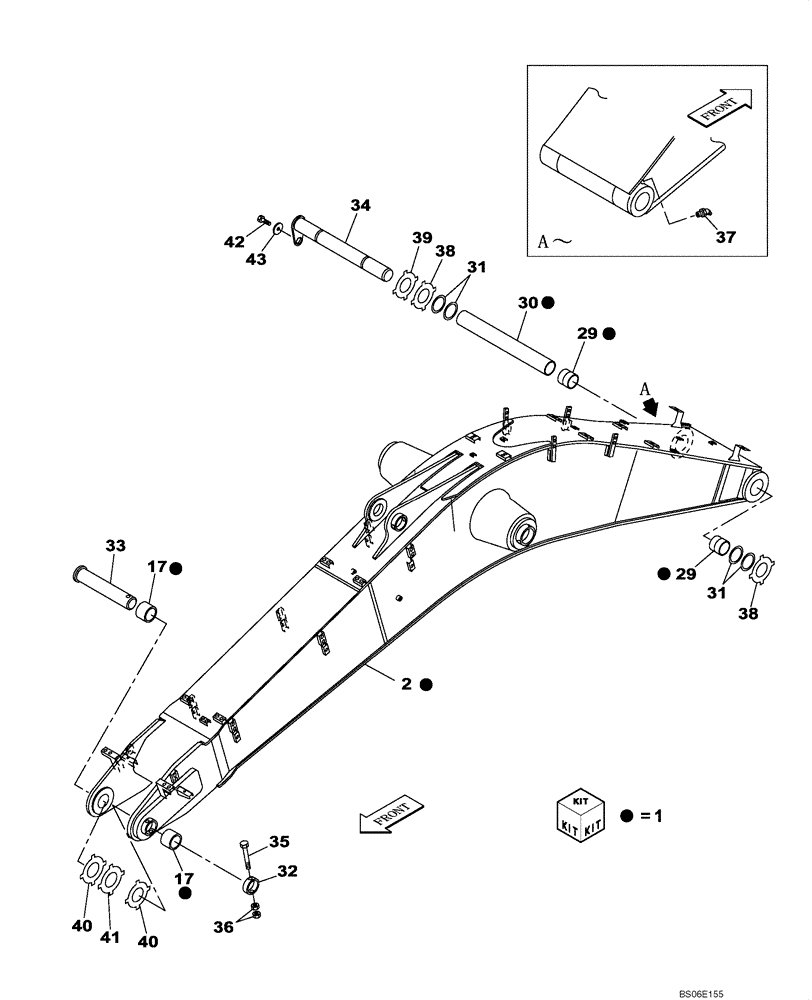 Схема запчастей Case CX800 - (09-102-00[01]) - MONOBLOCK BOOM (8.40 M) (09) - CHASSIS