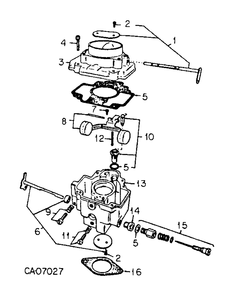Схема запчастей Case 4125 - (12-07) - POWER, CARBURETOR (04) - Drive Train