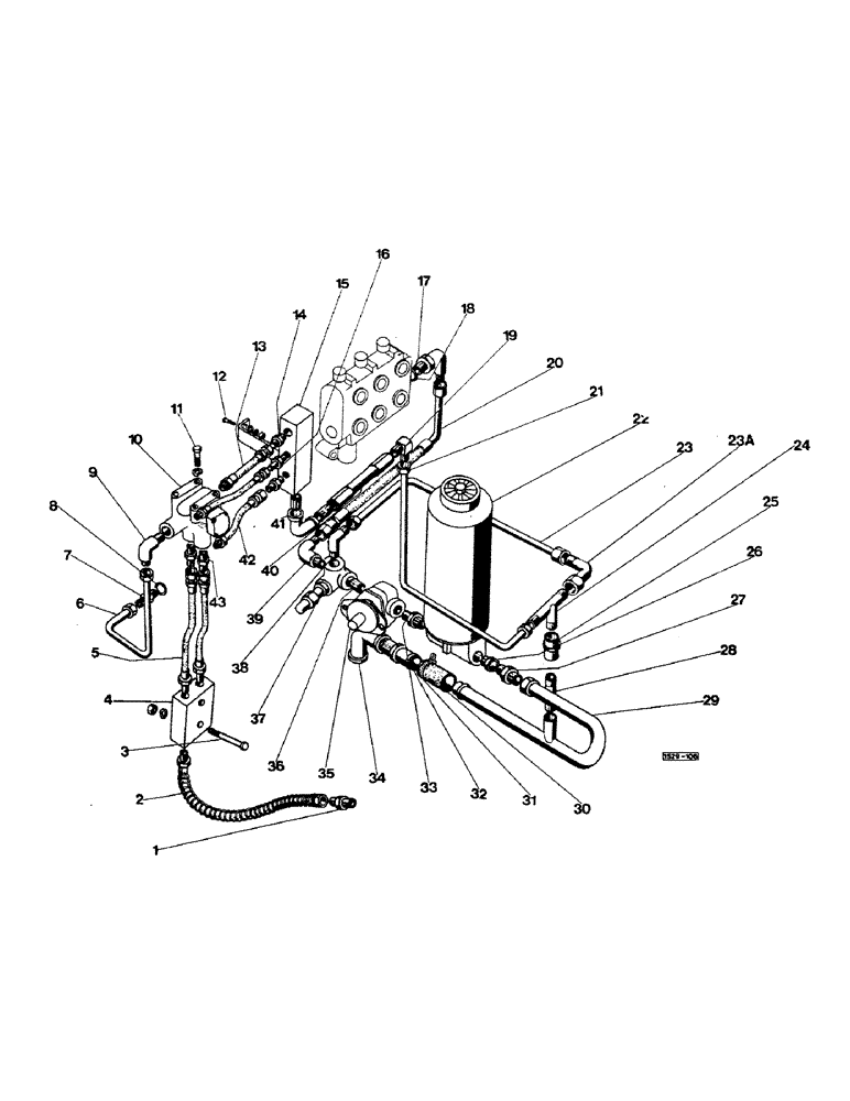 Схема запчастей Case 1529 - (088) - BASIC HYDRAULICS UP TO NO. 3755879 
