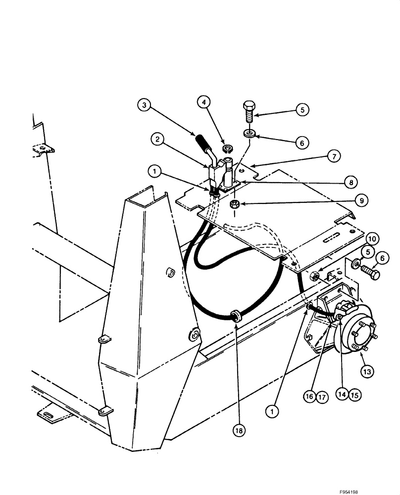 Схема запчастей Case 1840 - (07-04) - DISC BRAKE, (ITALIAN D.G.M.) (07) - BRAKES