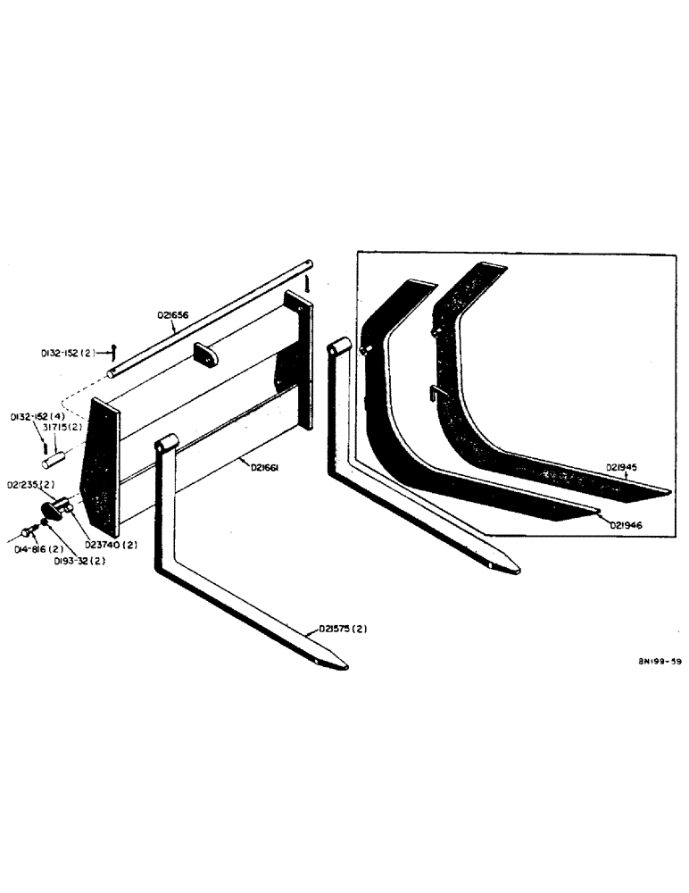 Схема запчастей Case UTILITY - (40) - LOGGING AND PALLET FORKS ATTACHMENTS 