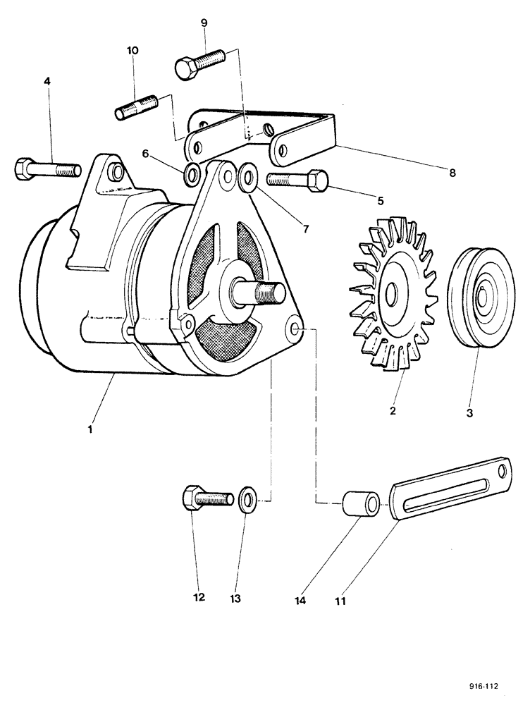 Схема запчастей Case 580F - (030) - ALTERNATOR (55) - ELECTRICAL SYSTEMS