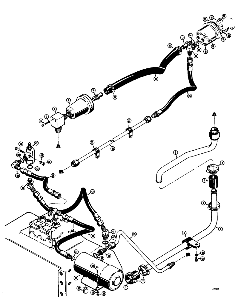 Схема запчастей Case 475 - (074) - BASIC TRANSMISSION HYDRAULICS (21) - TRANSMISSION