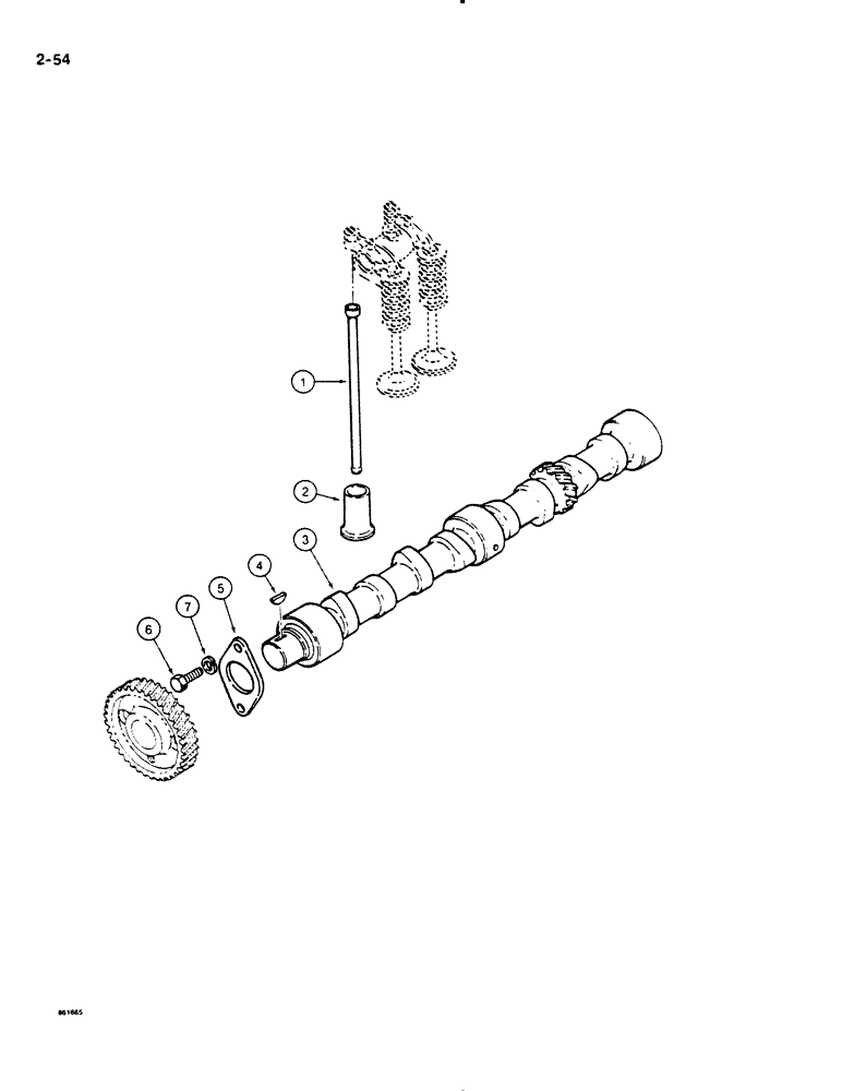 Схема запчастей Case DH4B - (2-54) - CAMSHAFT (02) - ENGINE