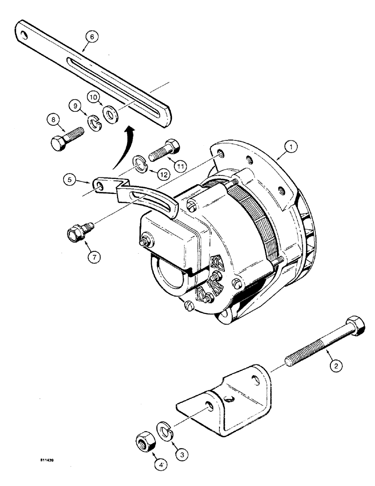 Схема запчастей Case 475 - (100) - ALTERNATOR MOUNTING (55) - ELECTRICAL SYSTEMS