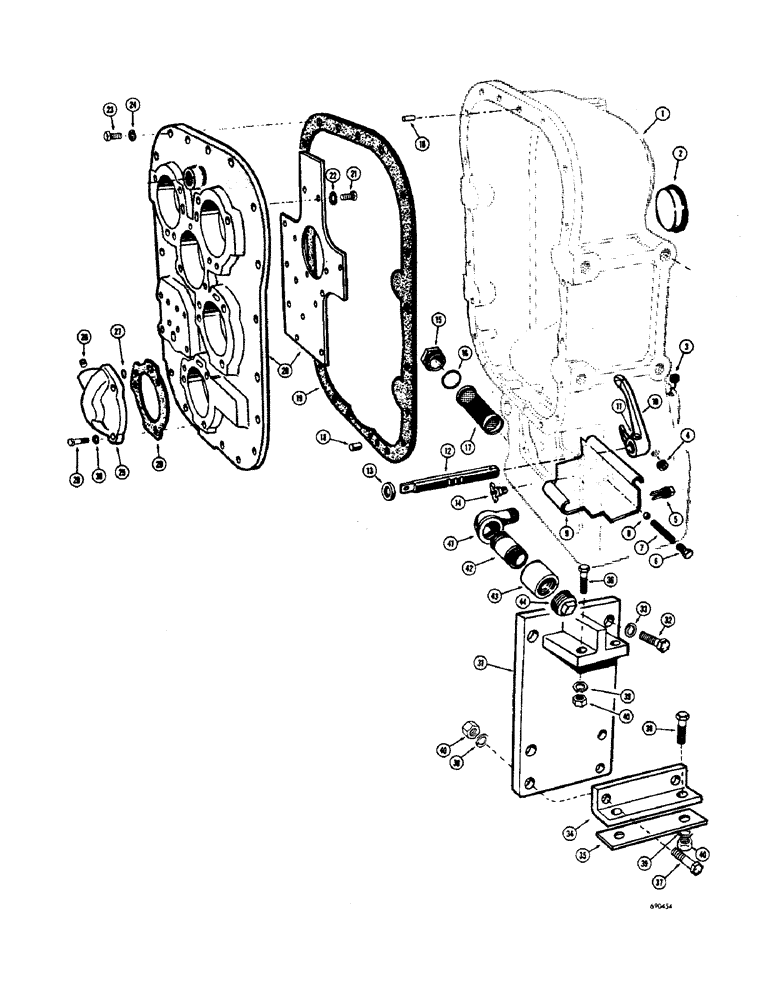 Схема запчастей Case W7E - (158) - TRANSMISSION, TRANSMISSION CASE AND COVERS (06) - POWER TRAIN
