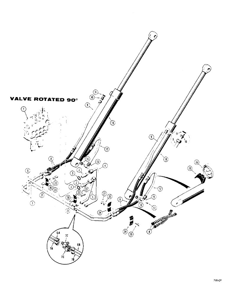 Схема запчастей Case 310G - (200) - LOADER HYDRAULICS (LIFT CIRCUIT) (07) - HYDRAULIC SYSTEM