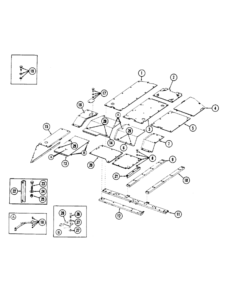 Схема запчастей Case 120 - (093) - TURNTABLE SHROUDING AND ATTACHING PARTS, TOP (90) - PLATFORM, CAB, BODYWORK AND DECALS