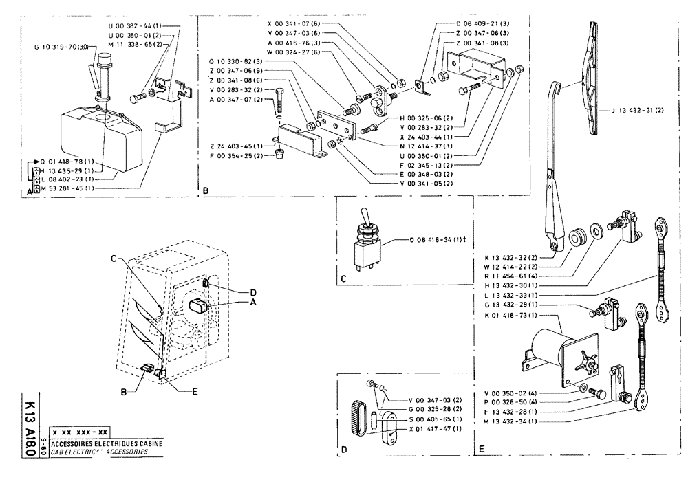 Схема запчастей Case 75C - (K13 A18.0) - CAB ELECTRICAL ACCESSORIES (06) - ELECTRICAL SYSTEMS