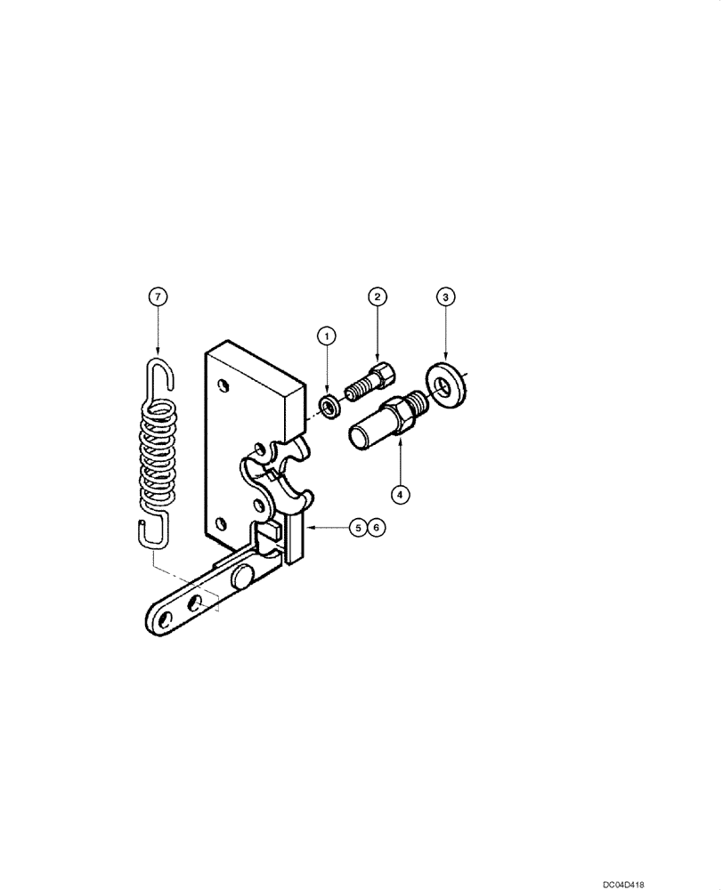 Схема запчастей Case 865 - (09.35[00]) - CAB - DOOR HANDLE LOCK SYSTEM (09) - CHASSIS