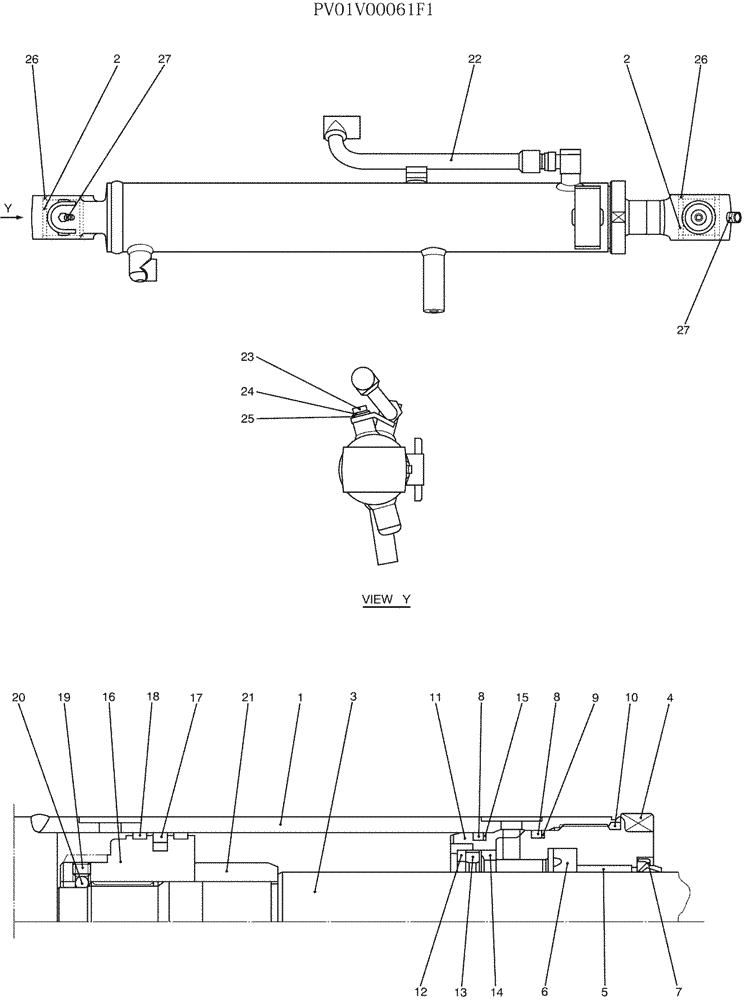 Схема запчастей Case CX27B - (07-030) - CYLINDER ASSY, BOOM (CANOPY) (35) - HYDRAULIC SYSTEMS