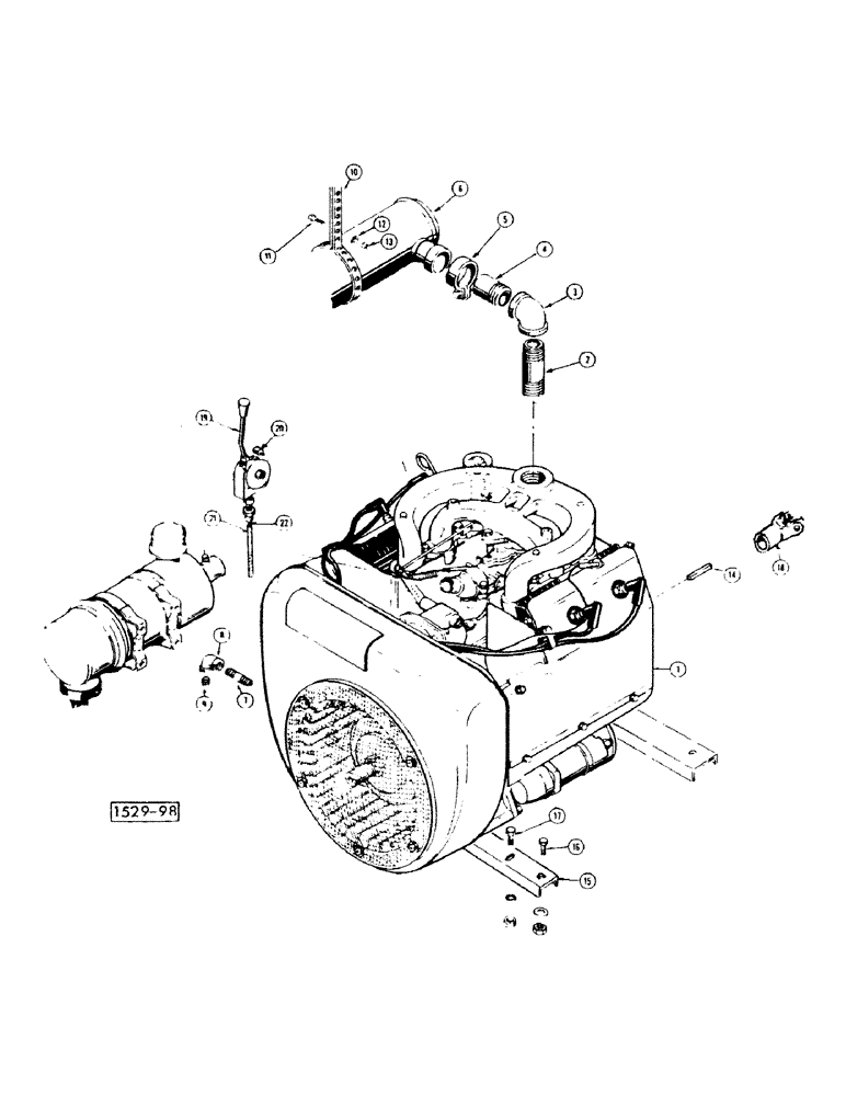 Схема запчастей Case 1529 - (031G) - WISCONSIN ENGINE 