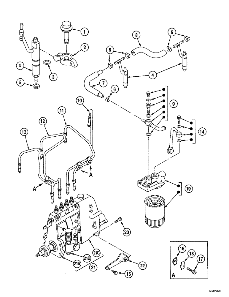 Схема запчастей Case 9007B - (3-10) - FUEL SYSTEM (03) - FUEL SYSTEM