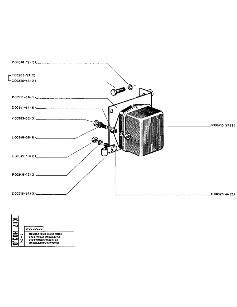 Схема запчастей Case TC45 - (084) - ELECTRICAL REGULATOR 