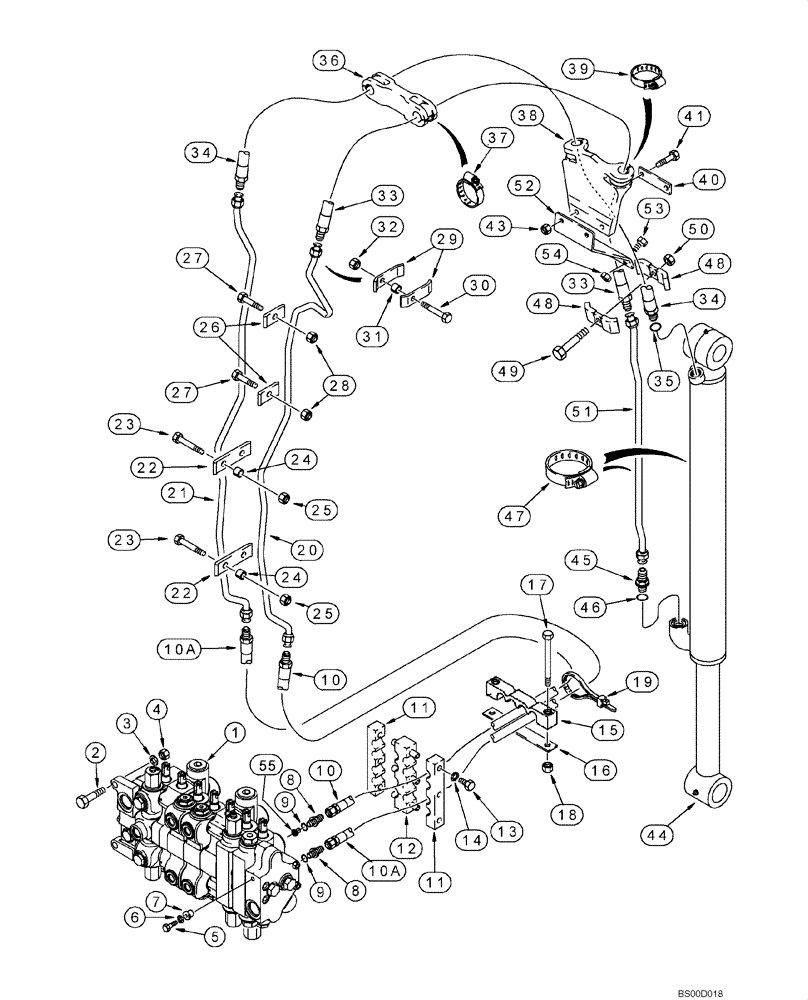 Схема запчастей Case 580SM - (08-13) - HYDRAULICS - CYLINDER, BACKHOE BUCKET (MODELS WITH EXTENDABLE DIPPER) (08) - HYDRAULICS