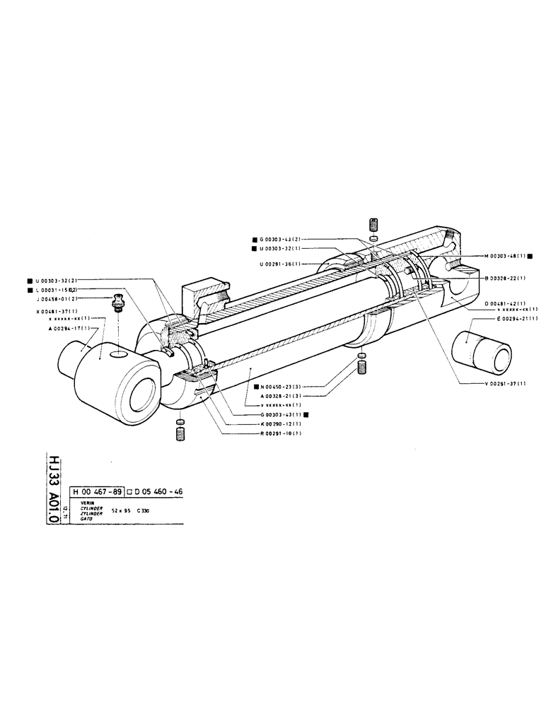 Схема запчастей Case TC45 - (177) - CYLINDER 