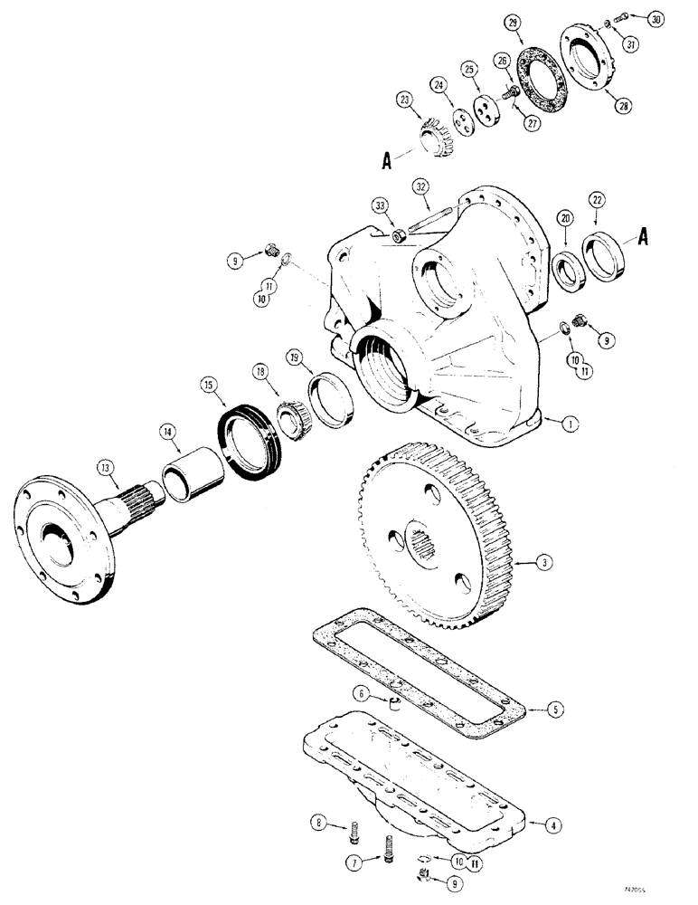 Схема запчастей Case 475 - (166) - TRANSMISSION FINAL DRIVE (21) - TRANSMISSION