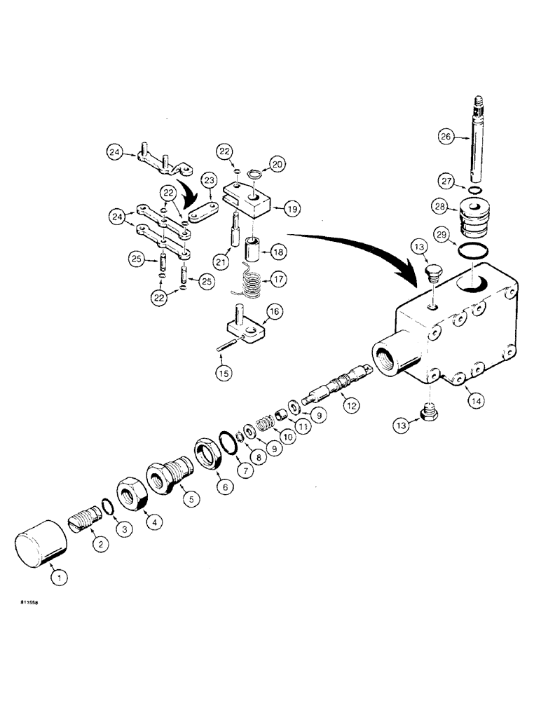Схема запчастей Case 475 - (120) - CONTROL VALVE, HYDROSTATIC PUMP (29) - HYDROSTATIC DRIVE