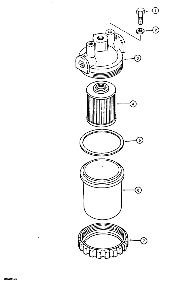 Схема запчастей Case CASE - (3-10) - FUEL FILTER (03) - FUEL SYSTEM