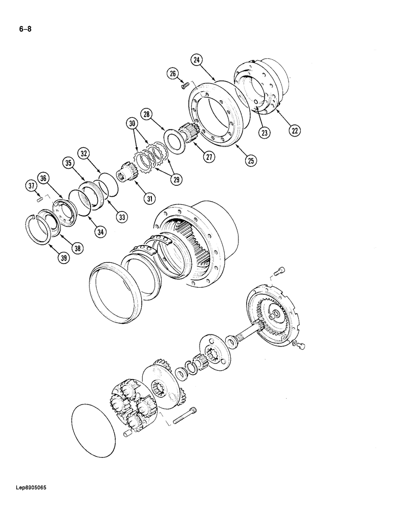 Схема запчастей Case 688 - (6-08) - FINAL DRIVE TRANSMISSION (06) - POWER TRAIN