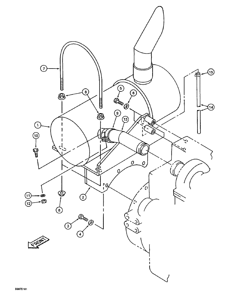 Схема запчастей Case 688 - (1-12) - PICTORIAL INDEX, TRACK DRIVE AND RETURN LINES (00) - PICTORIAL INDEX