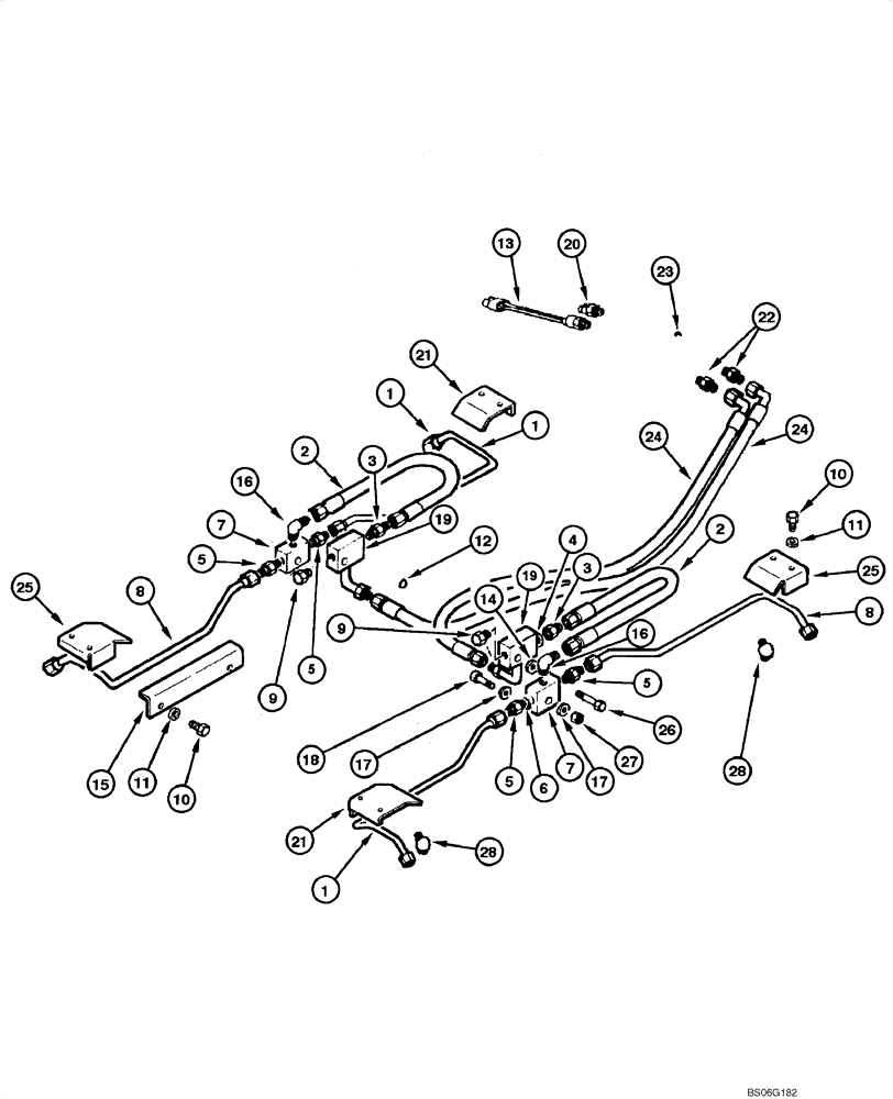 Схема запчастей Case 865 - (07.07[00]) - BRAKE HYDRAULIC CIRCUIT (CLARK) (07) - BRAKES