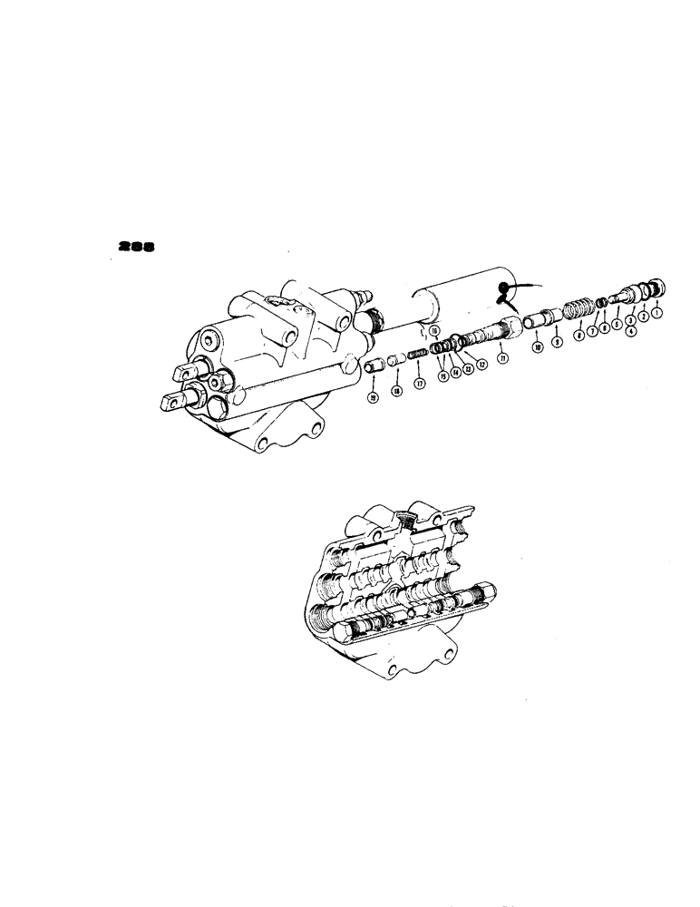 Схема запчастей Case 450 - (288) - SECONDARY RELIEF VALVE, - 2500 P.S.I. AND BELOW - (07) - HYDRAULIC SYSTEM