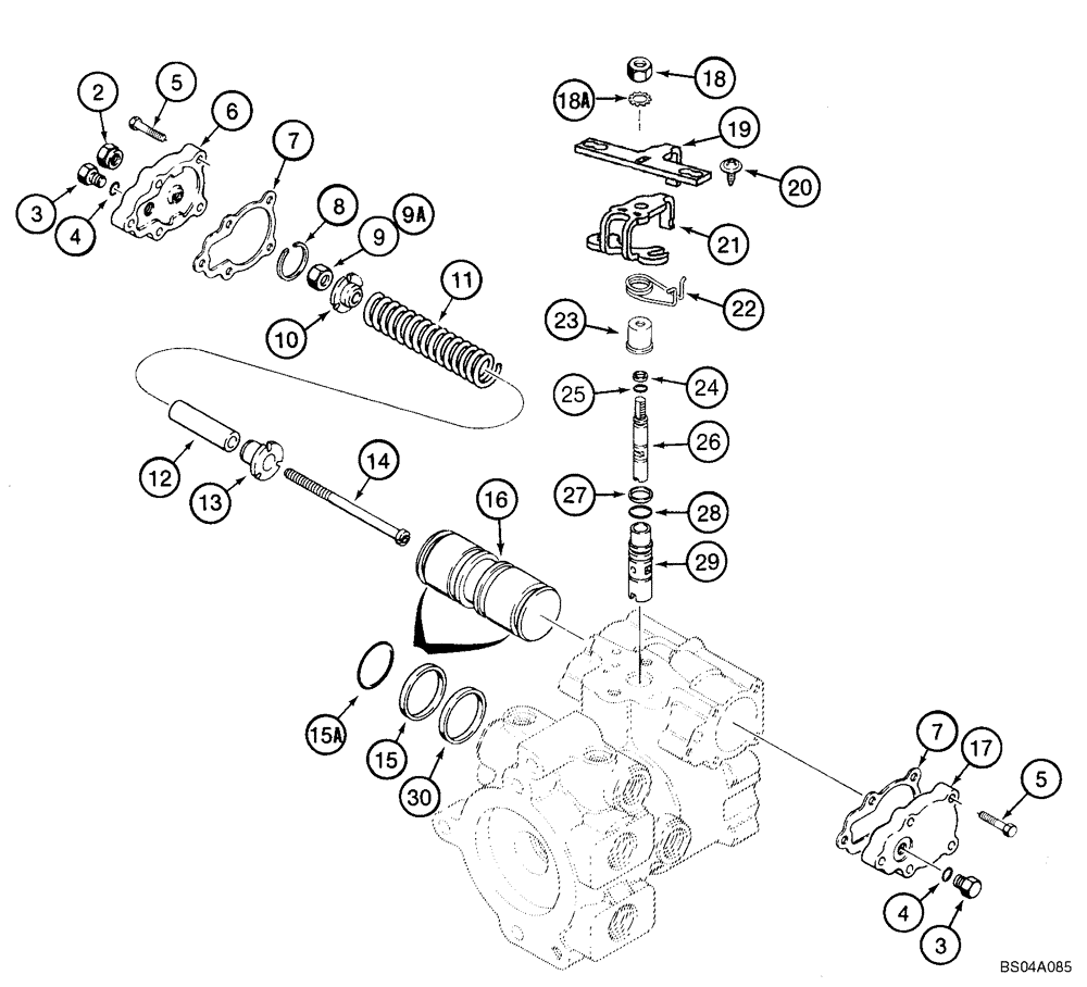 Схема запчастей Case 40XT - (06-09) - PUMP, TANDEM (FRONT) 404281A1 (06) - POWER TRAIN