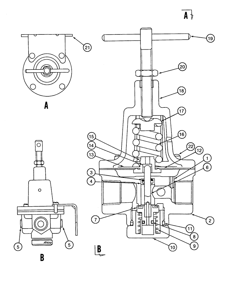 Схема запчастей Case 9050B - (8-150) - REDUCING VALVE (08) - HYDRAULICS