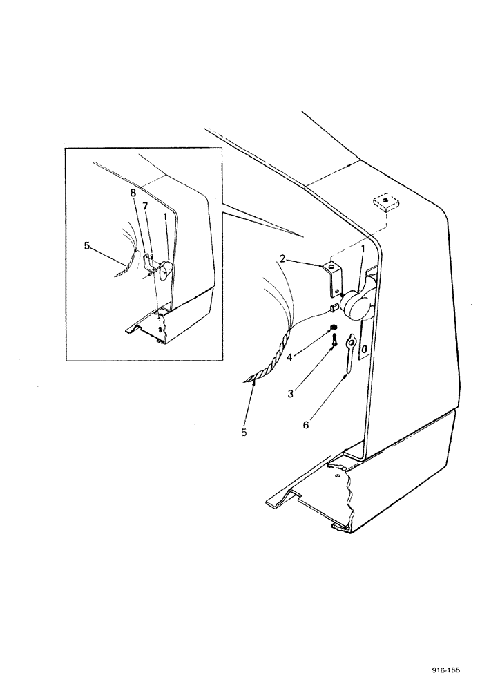 Схема запчастей Case 580F - (050) - ELECTRIC HORN (55) - ELECTRICAL SYSTEMS