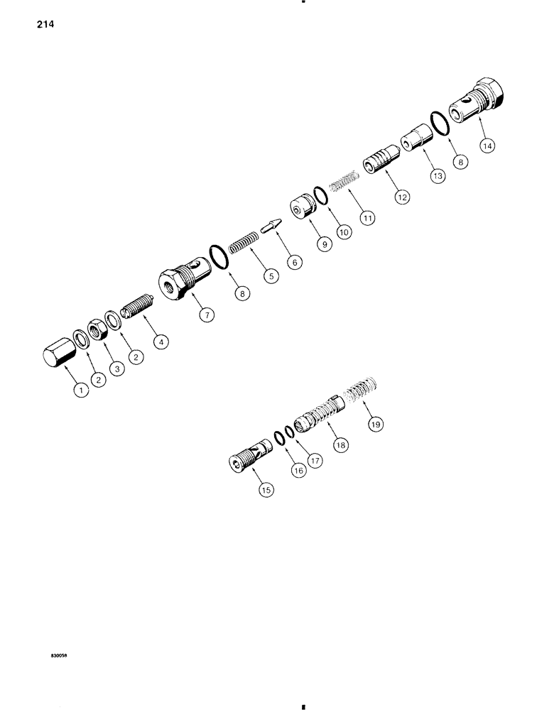 Схема запчастей Case W11 - (214) - LOADER CONTROL VALVE, RELIEF VALVES (08) - HYDRAULICS