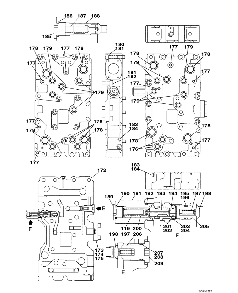 Схема запчастей Case CX800 - (08-71) - VALVE ASSY - CONTROL (08) - HYDRAULICS