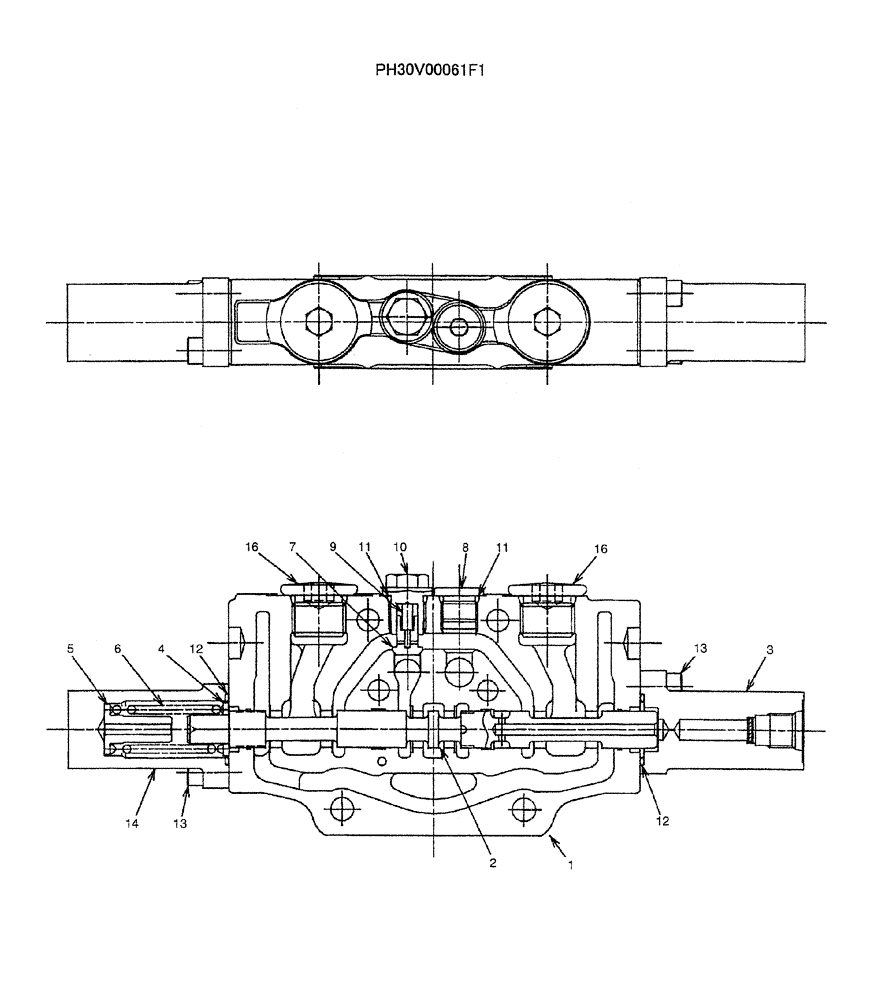 Схема запчастей Case CX50B - (07-004) - VALVE ASSY, CONTROL (ARM CONFLUENCE) (PH30V00061F1) ELECTRICAL AND HYDRAULIC COMPONENTS