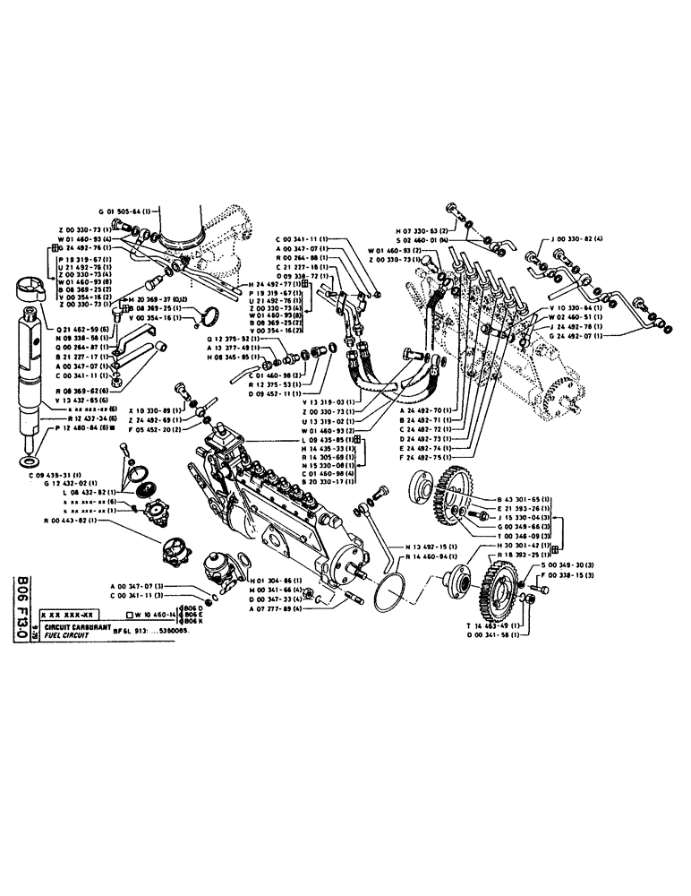 Схема запчастей Case 160CK - (064) - FUEL CIRCUIT (02) - FUEL SYSTEM