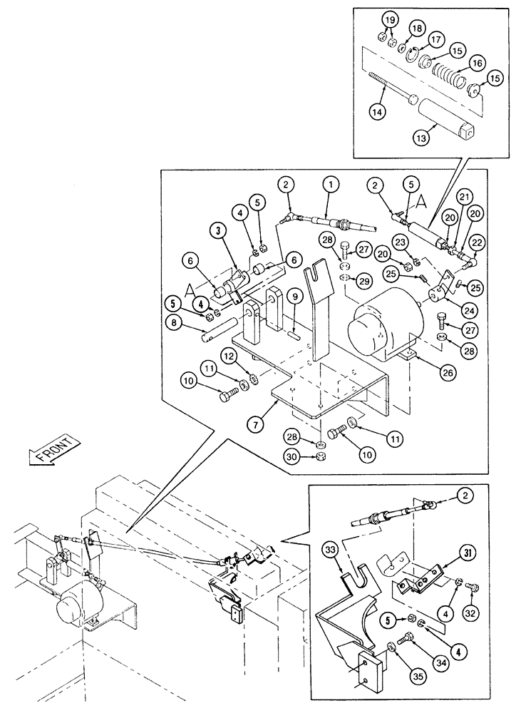Схема запчастей Case 9040 - (3-07A) - THROTTLE AND FUEL SHUTOFF CONTROLS, P.I.N. DAC0400004 AND AFTER (03) - FUEL SYSTEM