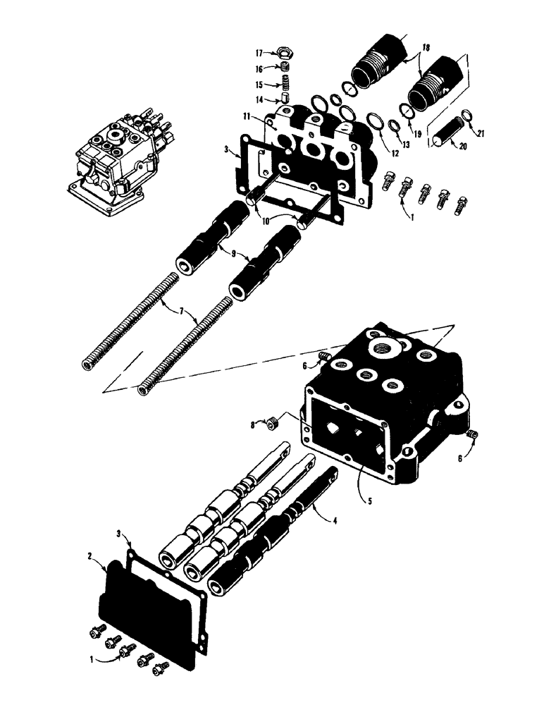 Схема запчастей Case 750 - (128) - TRANSMISSION CONTROL VALVE (07) - HYDRAULIC SYSTEM