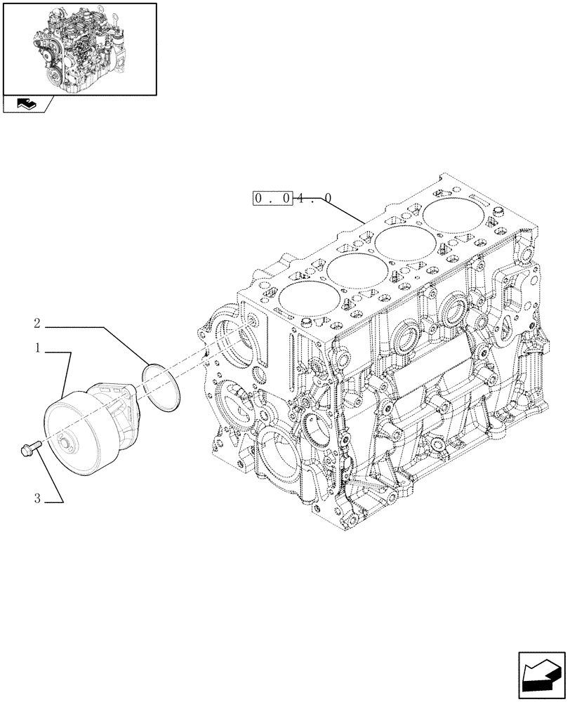 Схема запчастей Case 121E - (0.32.0) - WATER PUMP & RELATED PARTS (01) - ENGINE