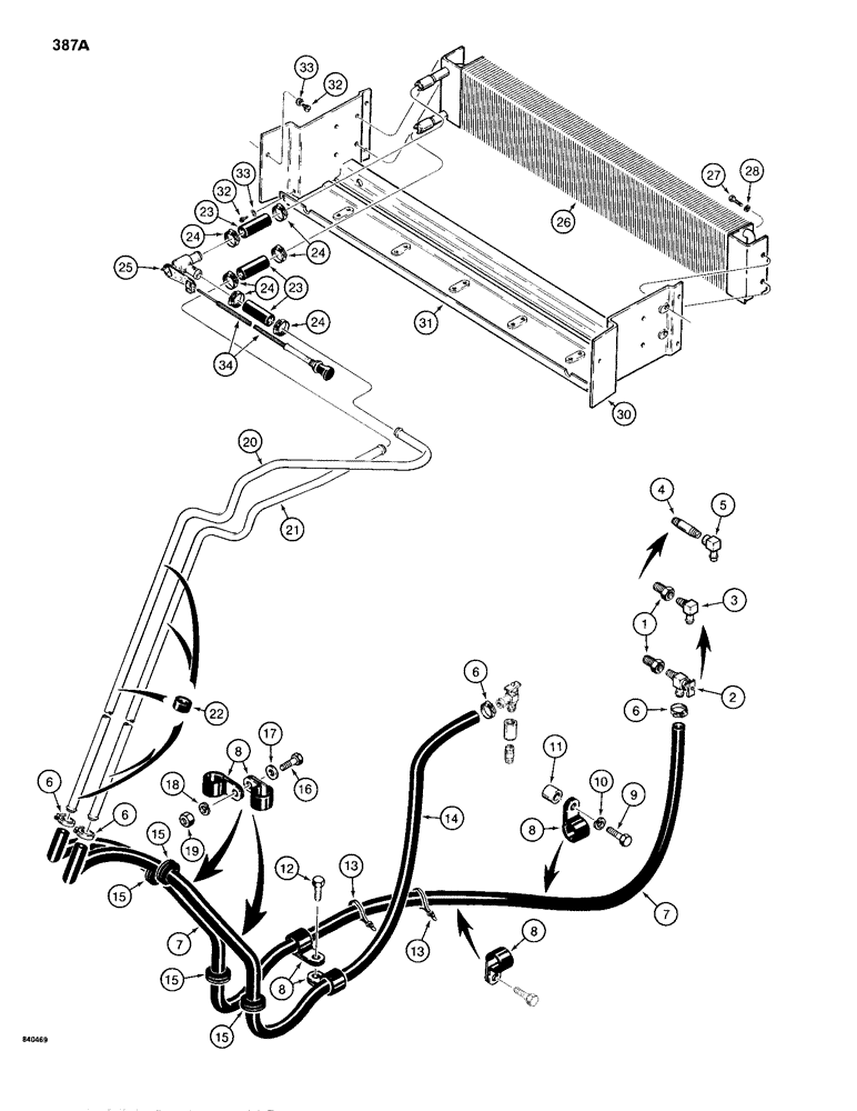 Схема запчастей Case 680H - (387A) - CAB HEATING SYSTEM, USED ON TRACTOR SN 9145600 AND ON TRAC. S/N 945602 AND AFTER (09) - CHASSIS/ATTACHMENTS