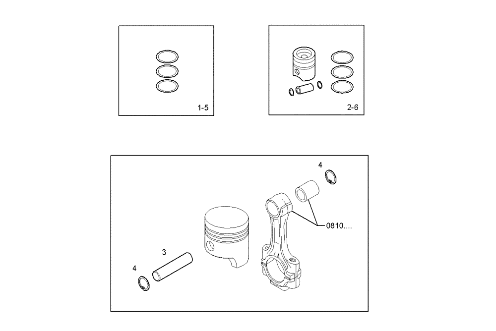 Схема запчастей Case F4GE9454K J604 - (0820.240) - PISTON ASSY - PISTON RINGS - PISTON PIN 