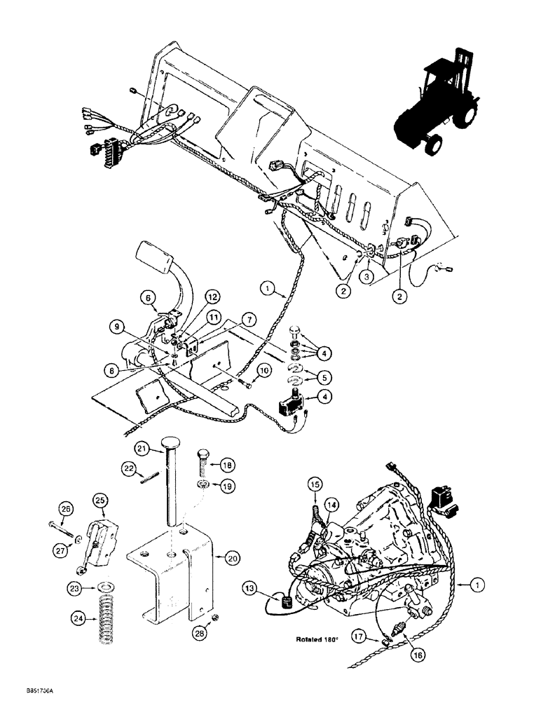 Схема запчастей Case 584E - (4-26) - POWER SHUTTLE ELECTRICAL CIRCUIT (04) - ELECTRICAL SYSTEMS