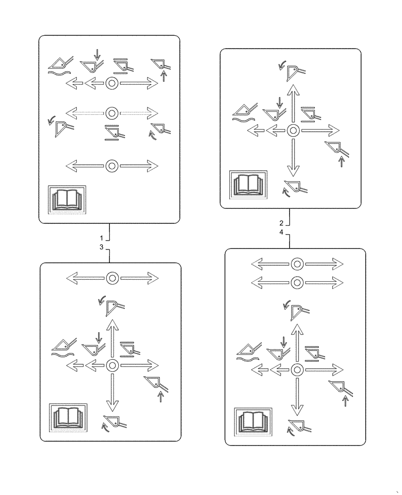 Схема запчастей Case 921F - (90.108.AA[01]) - LOADER CONTROL DECALS (90) - PLATFORM, CAB, BODYWORK AND DECALS