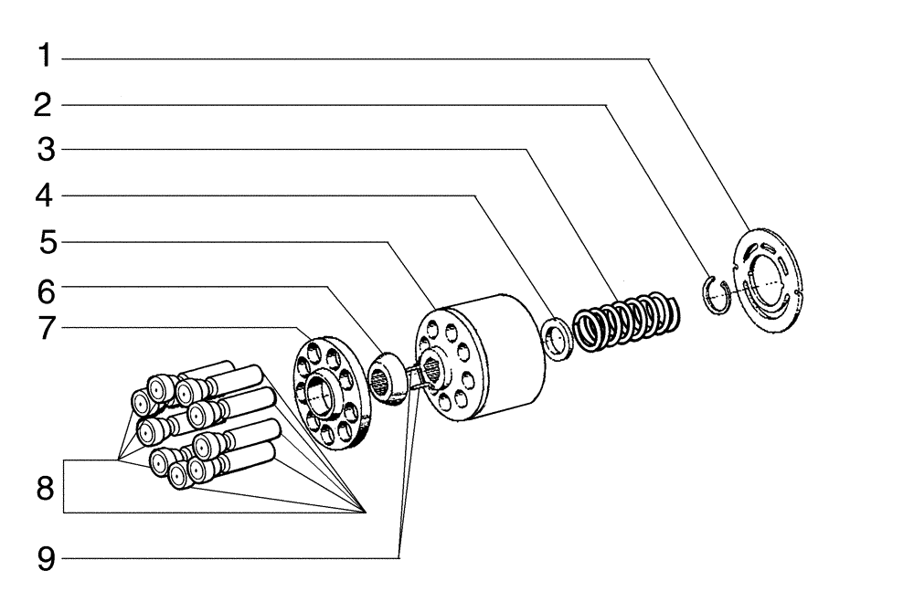 Схема запчастей Case 865B AWD - (08-47[01]) - MAIN PUMP, DRUM (08) - HYDRAULICS