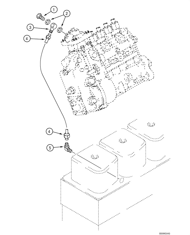 Схема запчастей Case 580SM - (03-06) - ANEROID AND WASTEGATE SYSTEM - 4T-390 EMISSIONS CERTIFIED ENGINE (03) - FUEL SYSTEM