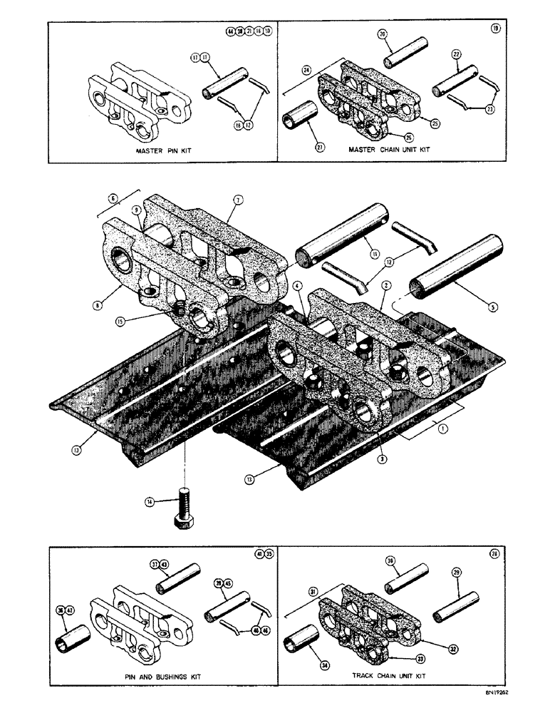 Схема запчастей Case 310F - (126) - TRACK CHAIN (04) - UNDERCARRIAGE