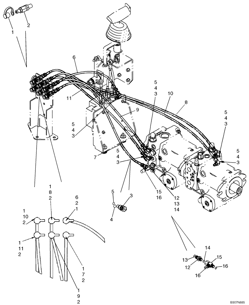 Схема запчастей Case 850L - (06-04) - DIAGNOSTIC LINES (06) - POWER TRAIN