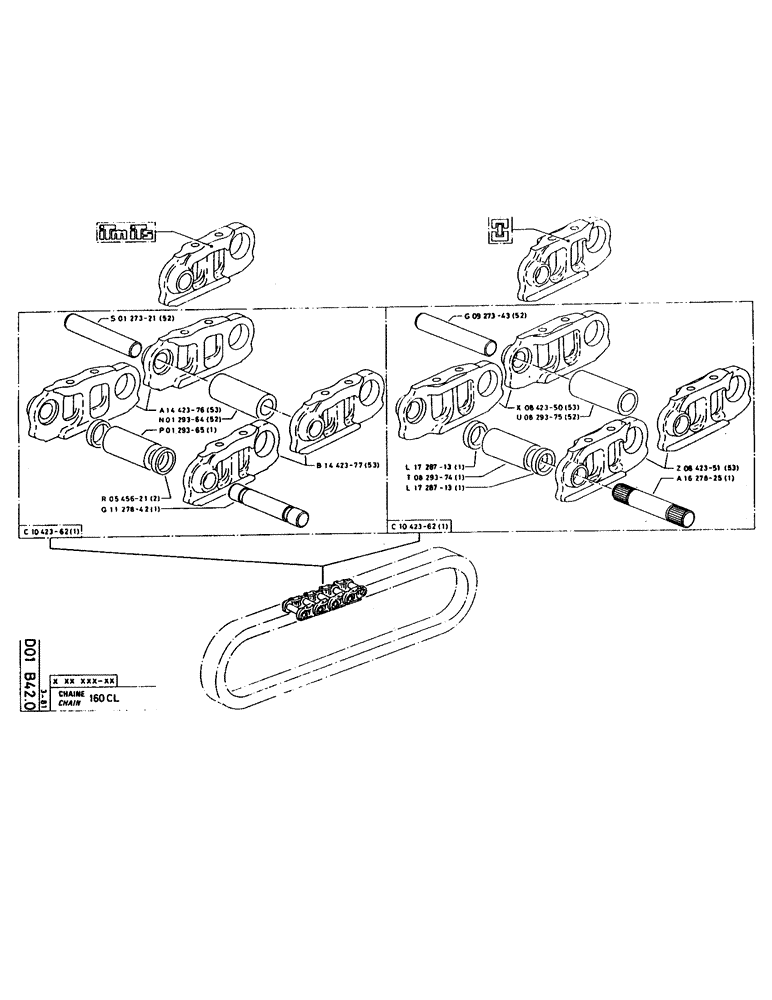 Схема запчастей Case 160CK - (086) - CHAIN (04) - UNDERCARRIAGE